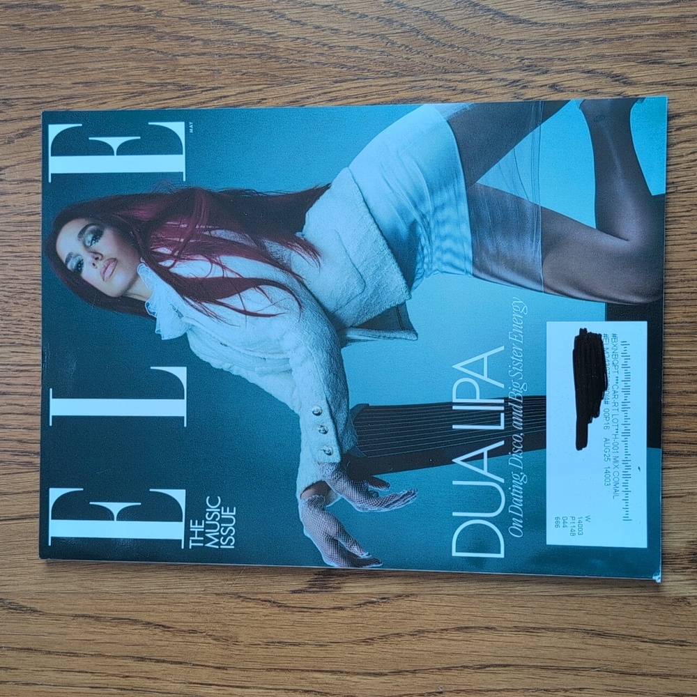 Elle Magazine The Music Issue Dua Lipa On Dating, Disco, And Big Sister Energy